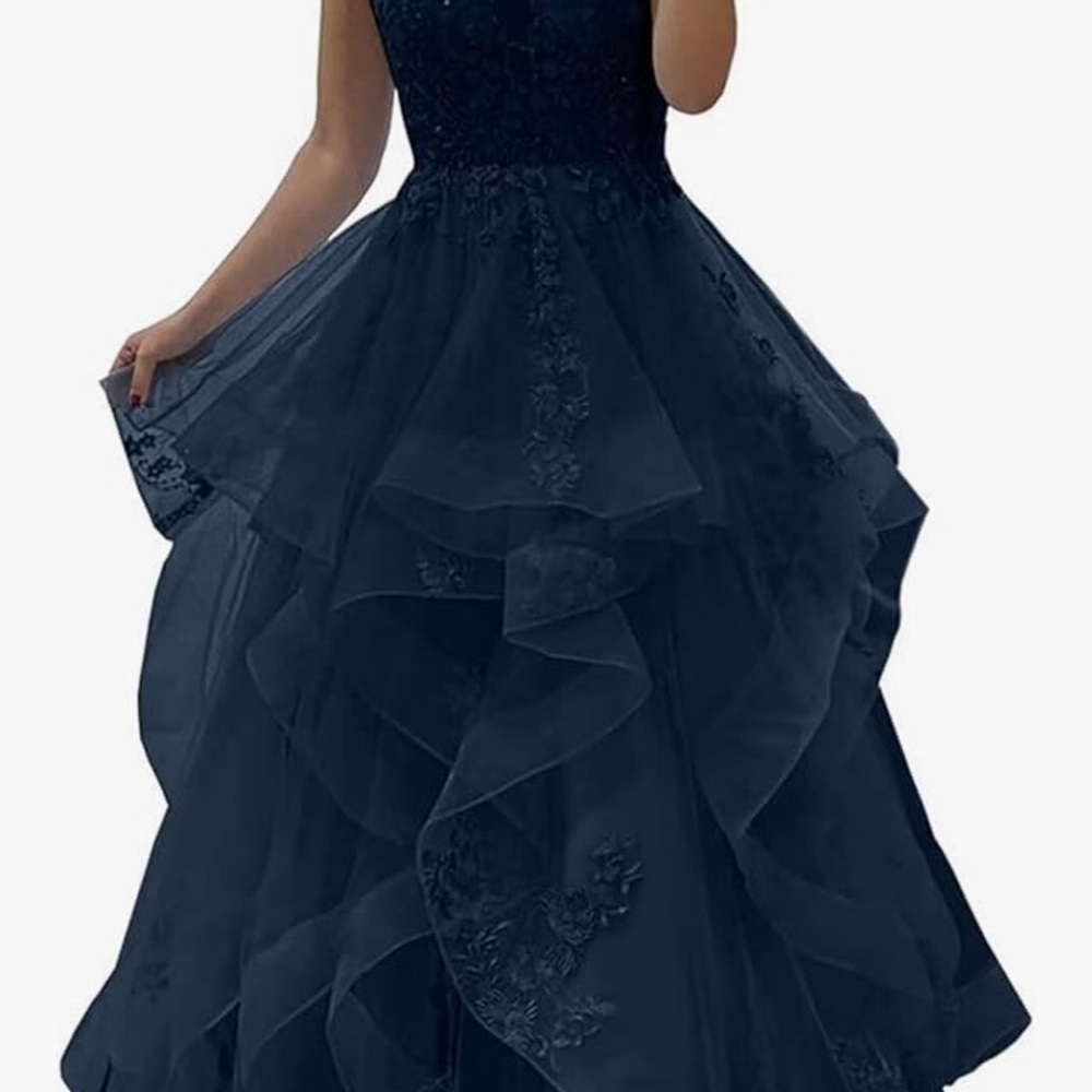 Chic Midnight Blue Prom Dress
